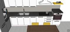 3D Kitchen design - detail of home appliances